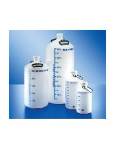 Vorratsflasche ohne Hahnanschluss HD-PE blaue Literskala