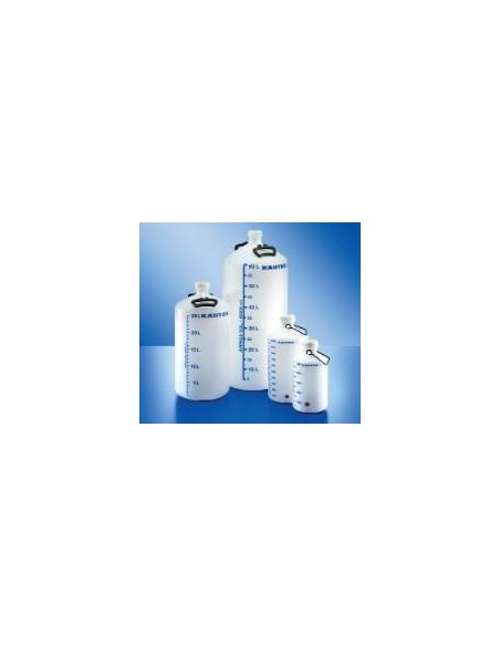 Vorratsflasche mit Hahnanschluss HD-PE blaue Literskala