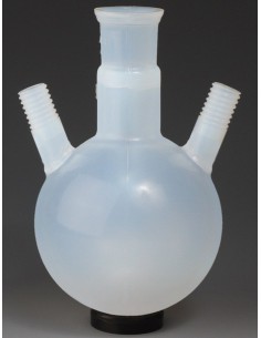 Dreihals-Rundkolben 500 ml PFA NS29/32 zwei Seitenhälse GL18