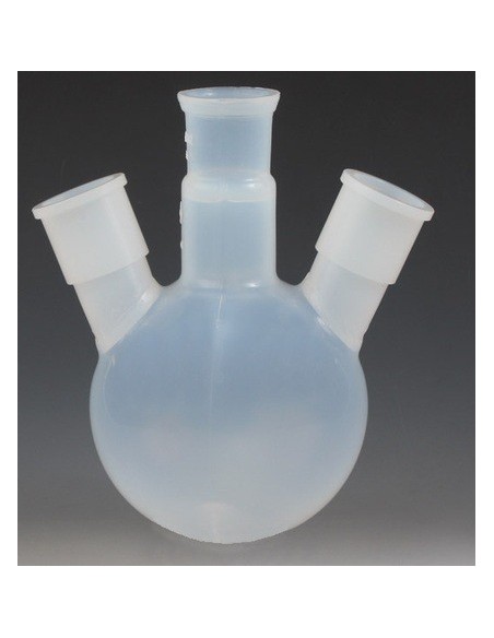 Three ground joint neck round bottom flask 500 ml PFA