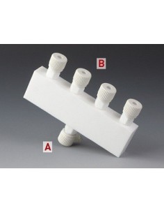 Verteiler PTFE 1x Ø 6 mm 3x Ø 6 mm