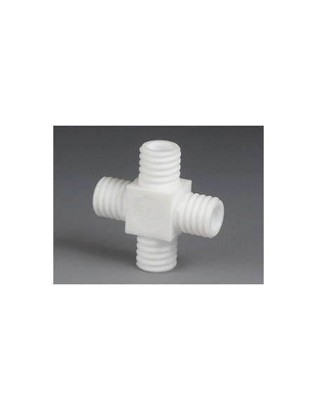 GL Tube Fitting Cross PTFE GL 14 Ø 6,5 mm
