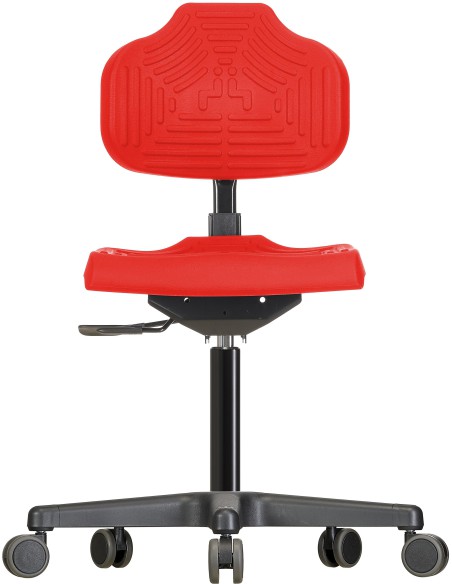 Chair with castors Econoline WS2220 seat/backrest with Soft-PU