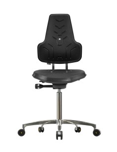 Drehstuhl mit Rollen Werkstar WS 8220 Sitz und Lehne PUR schwarz
