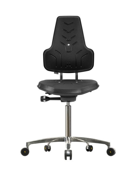 Drehstuhl mit Rollen Werkstar WS 8220 Sitz und Lehne PUR schwarz
