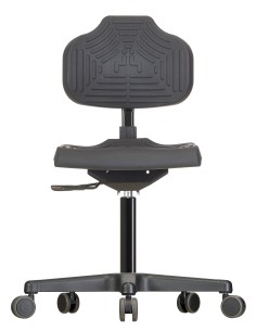 Chair with castors Econoline WS2220 seat/backrest with Soft-PU