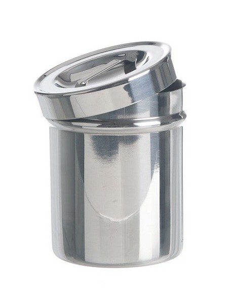 Naczyńko metalowe z pokrywką stal 18/10 Ø 124x165 mm