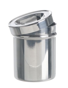 Dressing jar with lid stainless steel 18/10 Ø 180x180 mm