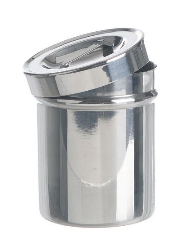 Dressing jar with lid stainless steel 18/10 Ø 180x180 mm