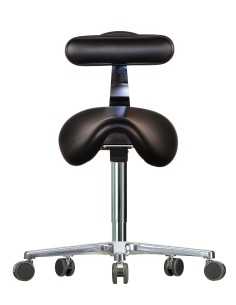 Saddle chair with castors WS3520 KLRL (V) seat with imitation