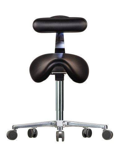 Saddle chair with castors WS3520 KLRL (V) seat with imitation