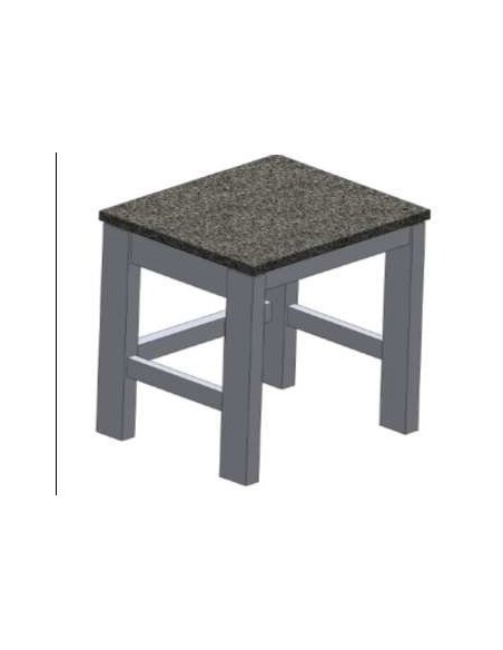 Microscopic table vibration damping with granite top - worktop