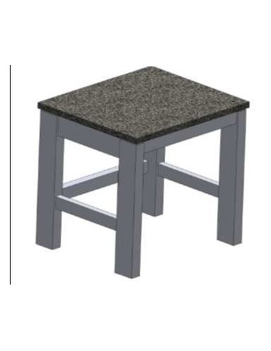 Microscopic table vibration damping with granite top - worktop