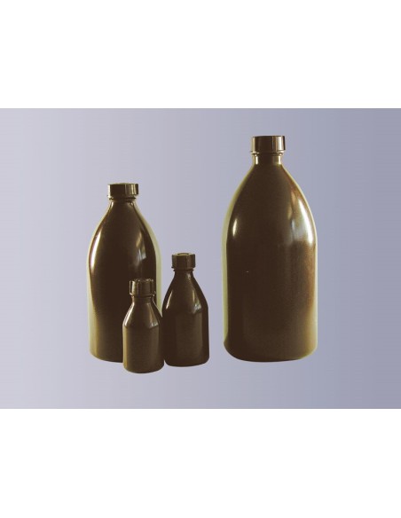 Butelka wąskoszyjna PE-LD 100 ml brązowa bez zakrętki GL18