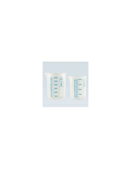 Griffin beaker PP 1000 ml highly transparent printed blue scale