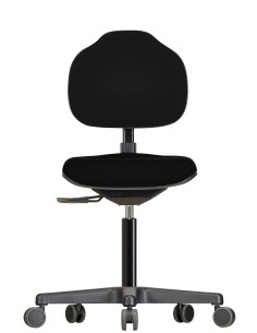 Chair with castors Econoline WS2320 seat/backrest with fabric