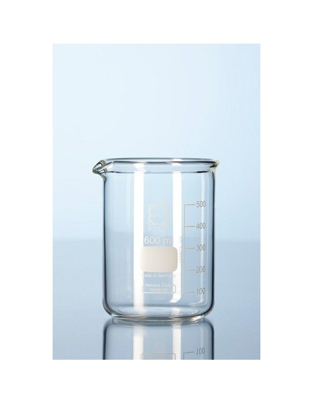 Beaker 600 ml Duran Super Duty low form graduation spout pack