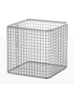 Basket 18/10 steel electrolytically LxWxH 150x100x100 mm