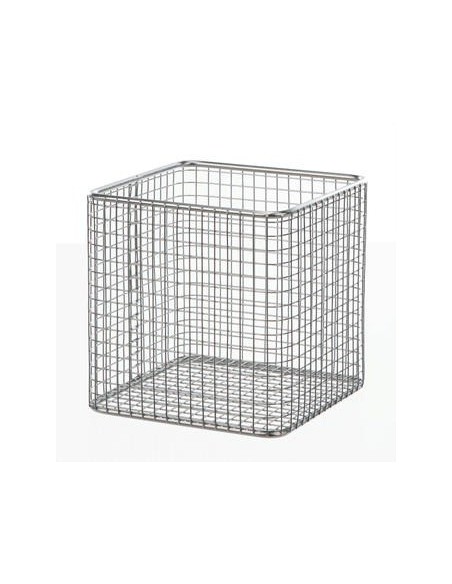 Basket 18/10 steel electrolytically LxWxH 150x100x100 mm