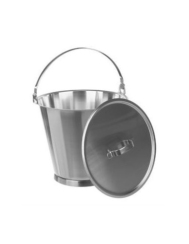 Bucket 18/10 Steel 12 L graduated without lid