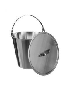 Bucket 18/10 Steel 12 L graduated without lid