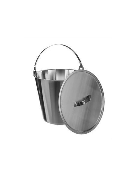 Bucket 18/10 Steel 12 L graduated without lid