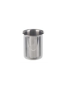 Beaker 1000 ml stainless steel rim spout
