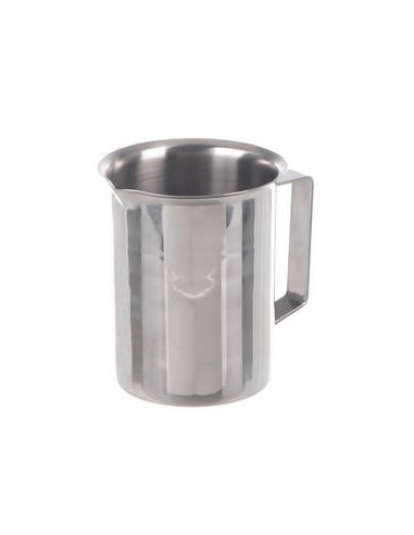 Becher 2000 ml Edelstahl Rand Ausguss Griff