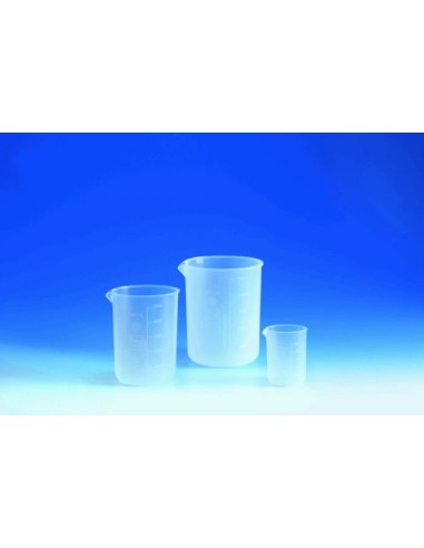 Becher 500:100 ml PFA Teilung erhaben Ausguss