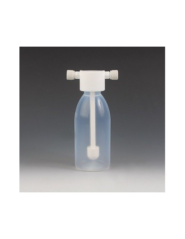 Gas washbottle PFA 500 ml head and frit of PTFE