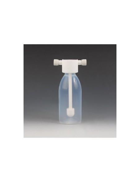 Gas washbottle PFA 500 ml head and frit of PTFE