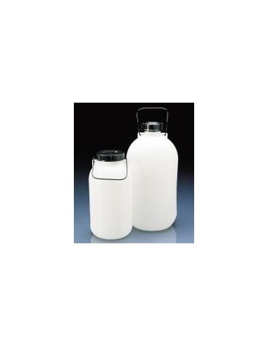 Wide mouth storage bottle PE-LD 5000 ml with screw cap GL94 and