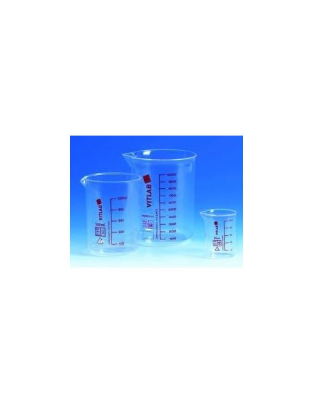 Zlewka 100:20mL PMP skala czerwona