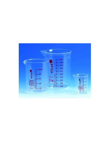 Zlewka 3000:200mL PMP skala czerwona