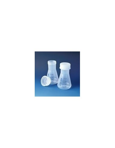 Erlenmeyer flask 100 ml PP wide neck with screw cap NS 34/35