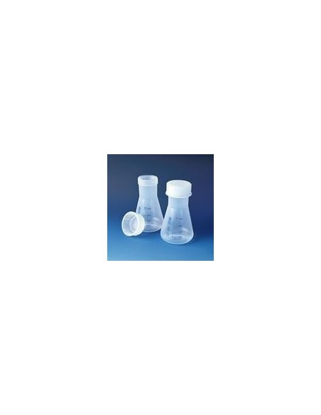 Erlenmeyer flask 100 ml PP wide neck with screw cap NS 34/35