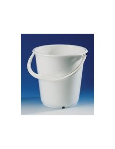 Bucket PE-HD 10 L white graduation 1 L plastic handle