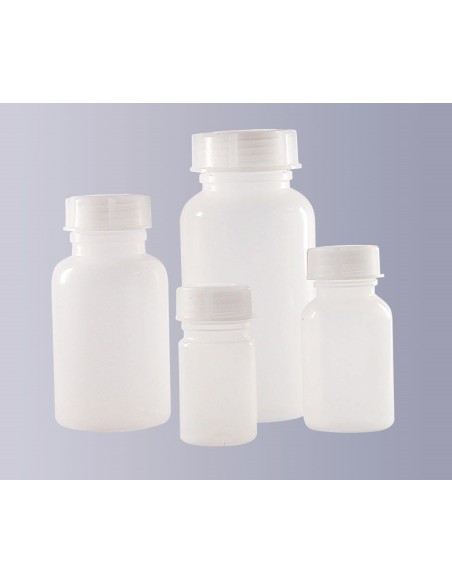 Square bottle wide mouth PE-HD 1000 ml without cap GL65