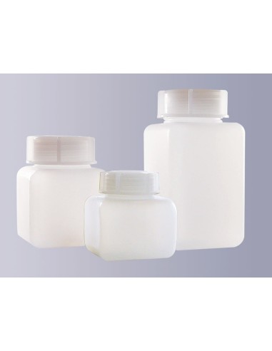 Vierkantflasche weithals PE-HD 500 ml ohne Verschluss GL65