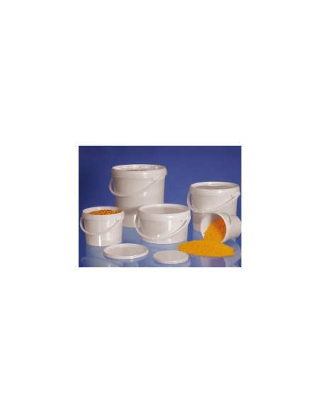 Bucket PP 10 L white air-tight closure plastic handle