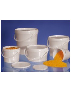 Bucket PP 5 L white air-tight closure plastic handle