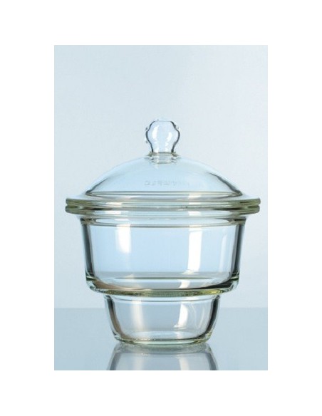 Desiccator glass 250 mm base flat flage without notes with knob
