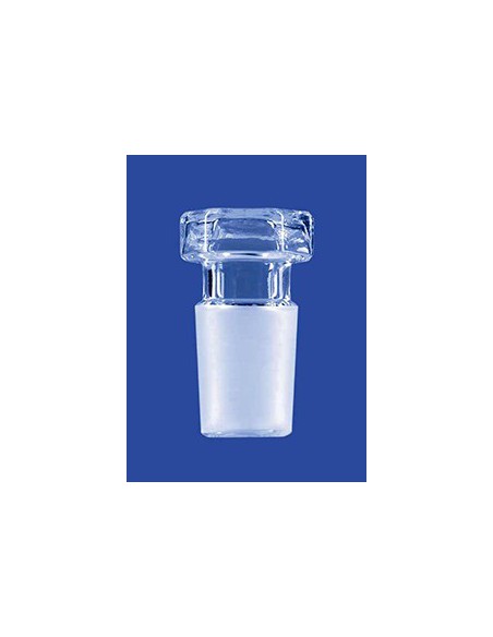 Hexagonal hollow stopper glass flat bottom NS45/40 pack 5 pcs.