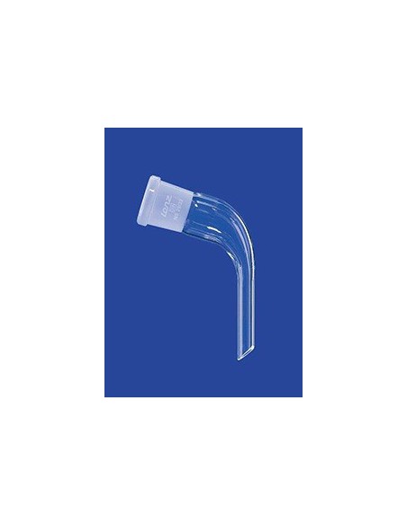 Delivery adapter 105° short bent tube glass socket NS24/29