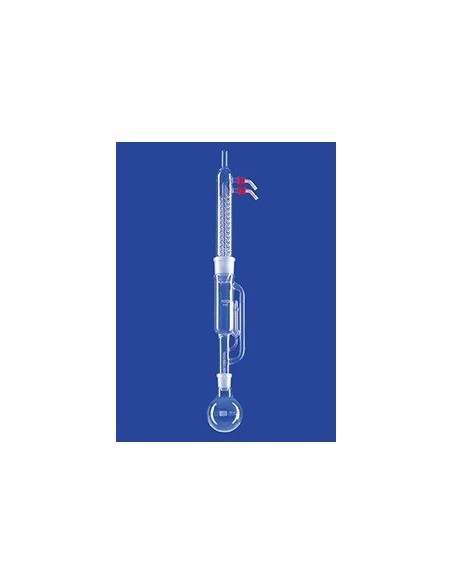 Extractor Soxhlet Dimroth condenser round bottom flask 100ml