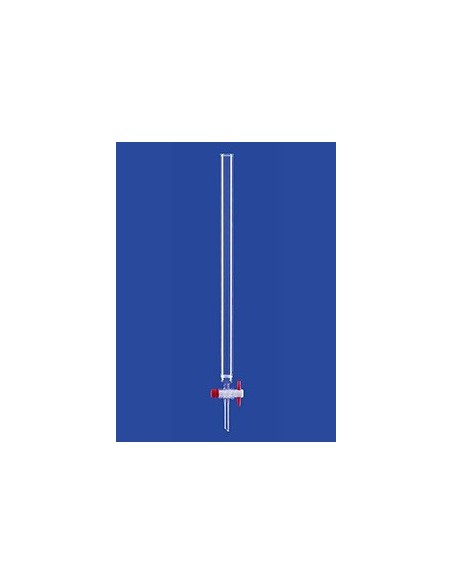 Chromatographie-Säule Fritte Por.0 und PTFE-Hahn Bördelrand
