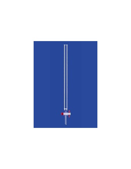 Chromatographie-Säule Fritte Por.0 und PTFE-Hahn Bördelrand