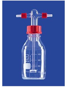 Gas washing bottle acc. to Drechsel 500ml with screw