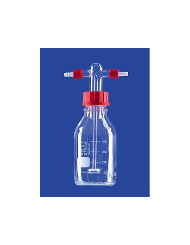 Gas washing bottle acc. to Drechsel 500ml with screw