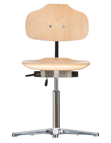 Chair with glides Classic WS1010 seat/backrest with wooden